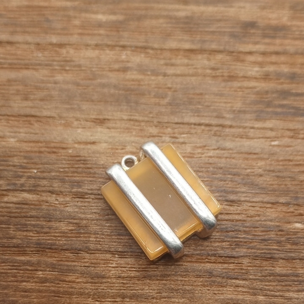 Silver Tone Gift Tan Pendant P243